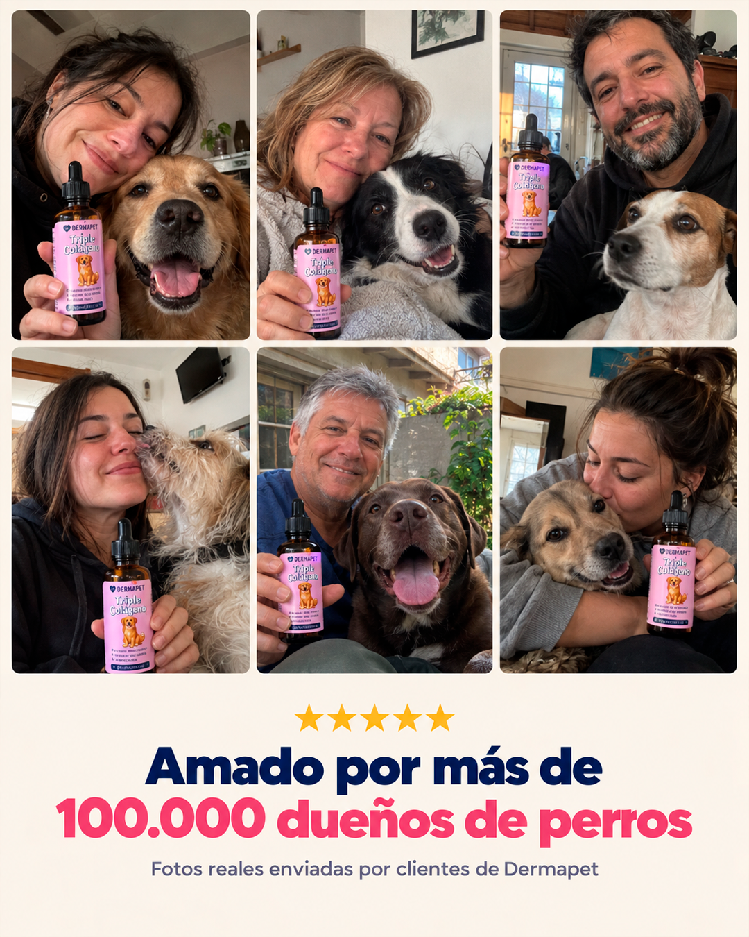 DERMAPET Triple Colágeno | Volvé a verlo disfrutar, jugar y acompañarte todos los días.